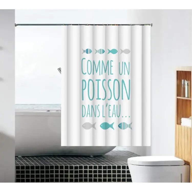 Тканевая шторка для ванной комнаты Melodia della vita Как рыбка в воде MZ-90 20860