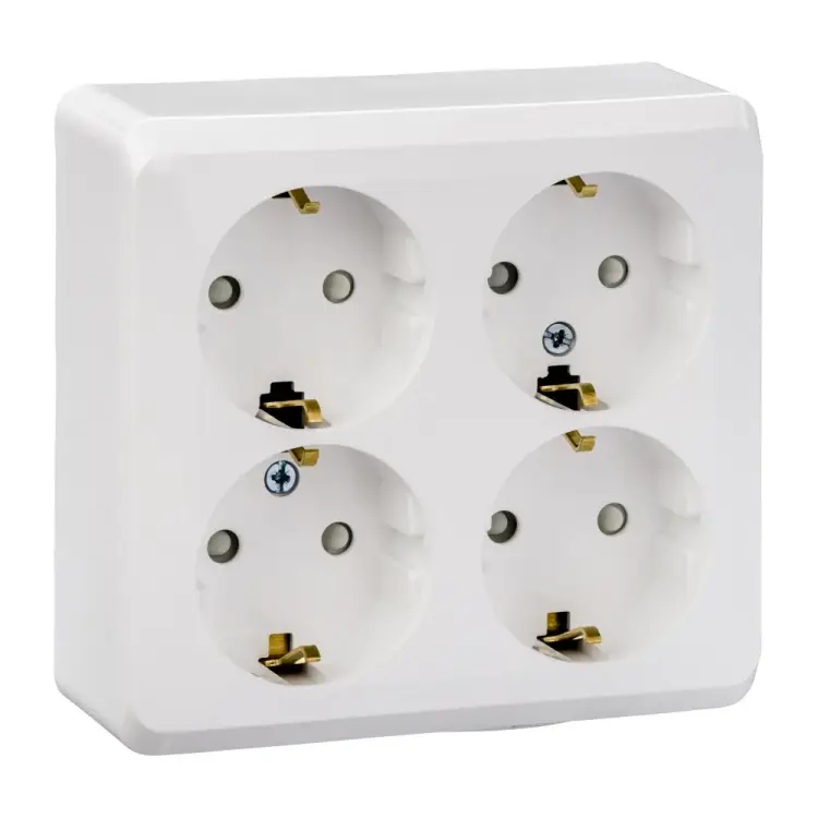 Четверная розетка Systeme Electric Этюд PA16-208B 293415