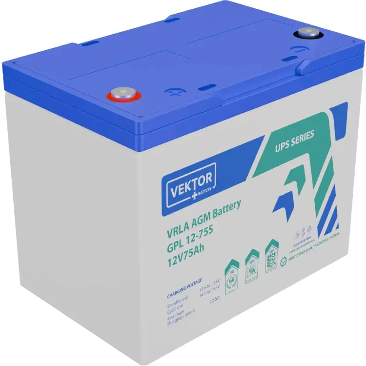 Аккумуляторная батарея Vektor Energy GPL 12-75S 51323