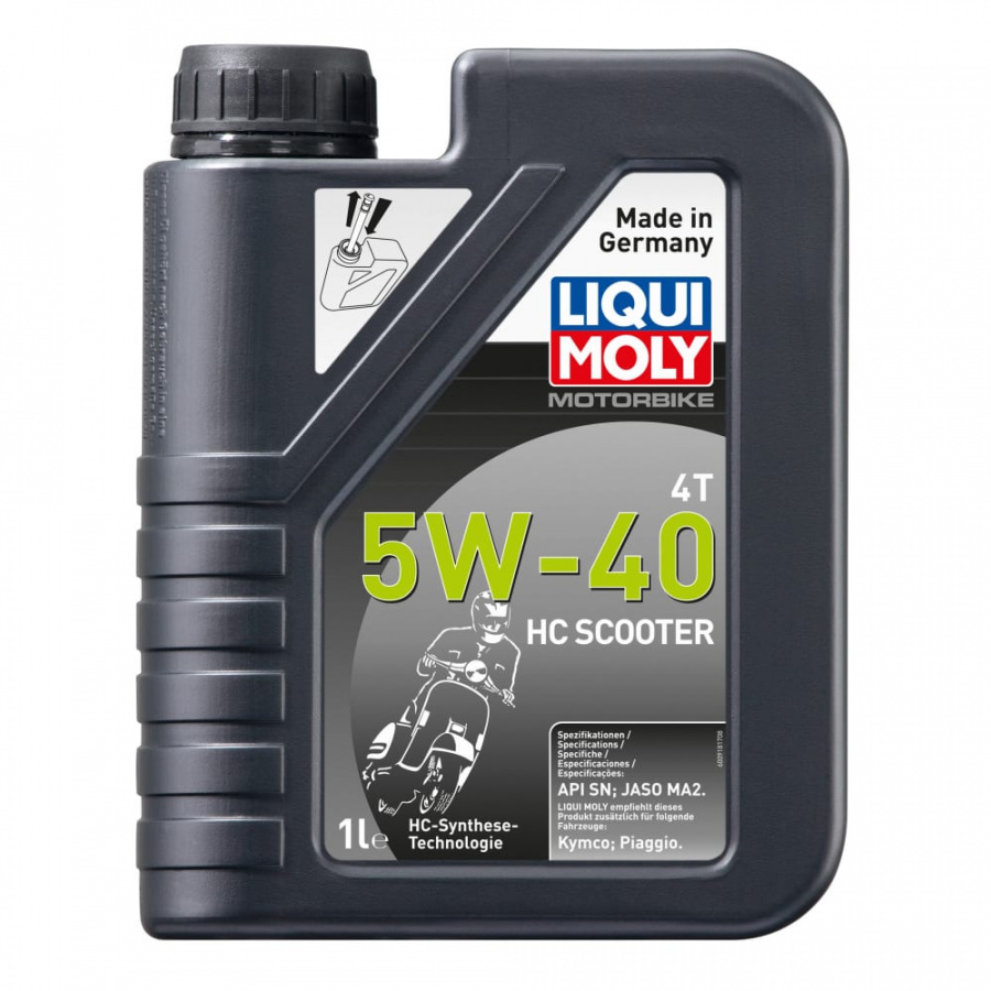 НС-синтетическое моторное масло 4T LIQUI MOLY Motorbike 4T HC Scooter 5W-40
