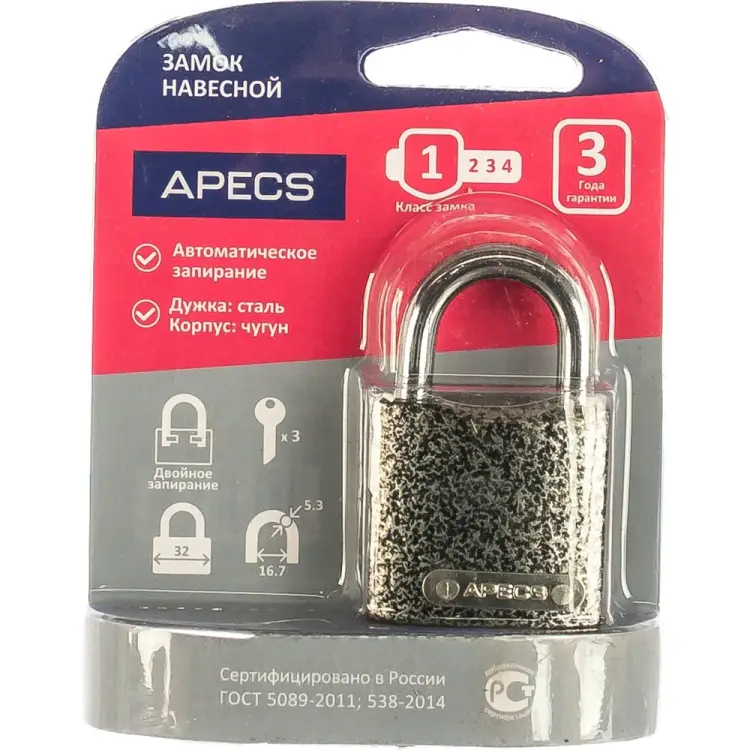 Навесной замок APECS PD-01-32 12584