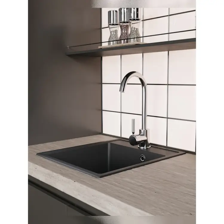 Кухонная мойка Teymi Helmi 57x50, бежевая матовая T120108 ЦБ-00266888