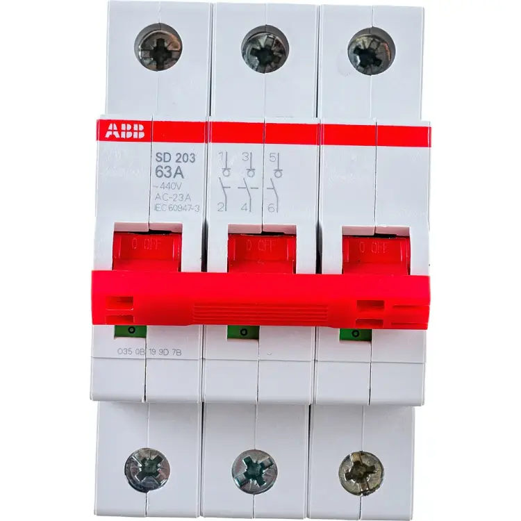 Трехполюсной рубильник ABB SD203/63 2CDD283101R0063