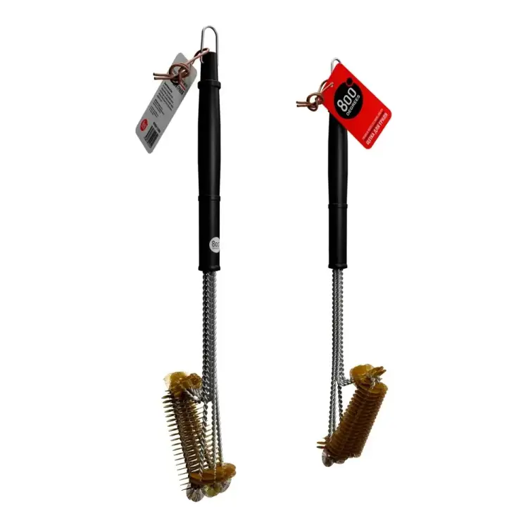 Прямая латунная щетка для чистки решеток 800 Degrees Triple Head Row Brush 800DGR-TLS008 Прямая латунная щетка для чистки решеток 800 Degrees Triple Head Row Brush 800DGR-TLS008