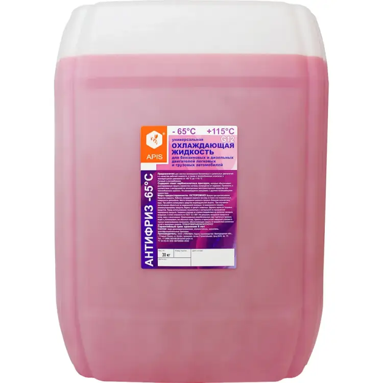 Охлаждающая жидкость для двигателя автомобиля APIS RUZ-006-0012