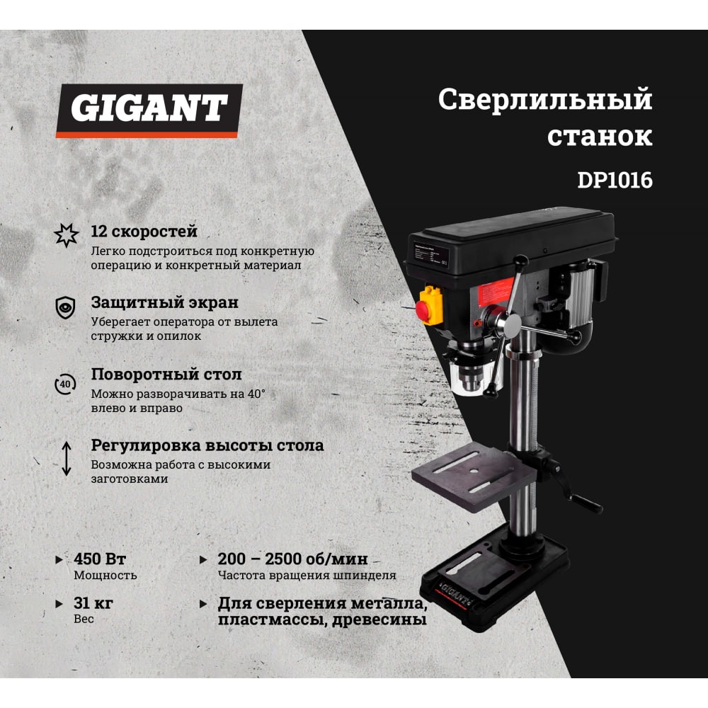 Сверлильный станок Gigant DP1016