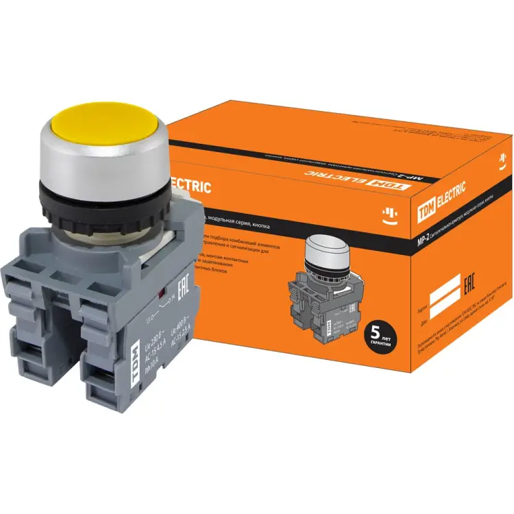 Кнопка TDM ELECTRIC MP2-20Y SQ0747-0009