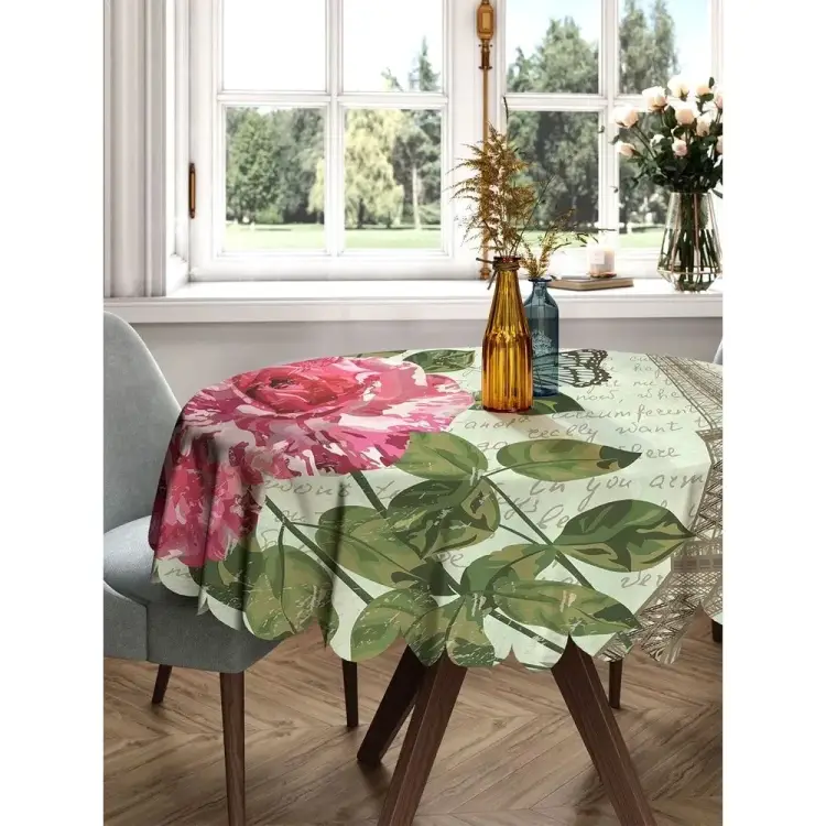 Круглая тканевая скатерть на стол JOYARTY rtcf01_29970_150x150