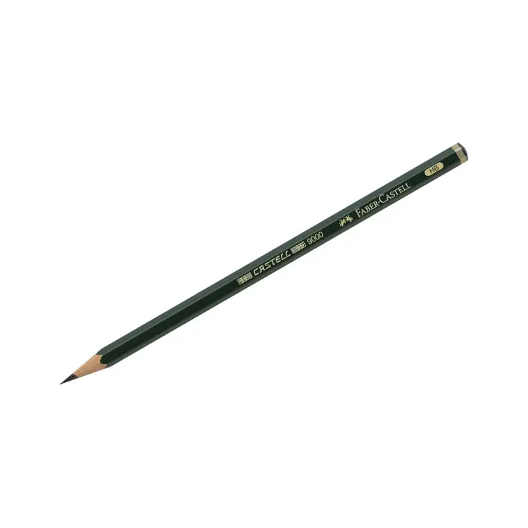 Заточенный чернографитный карандаш Faber-Castell Castell 9000 119000