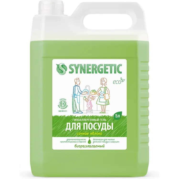 Концентрированное средство для мытья посуды и фруктов SYNERGETIC 103504