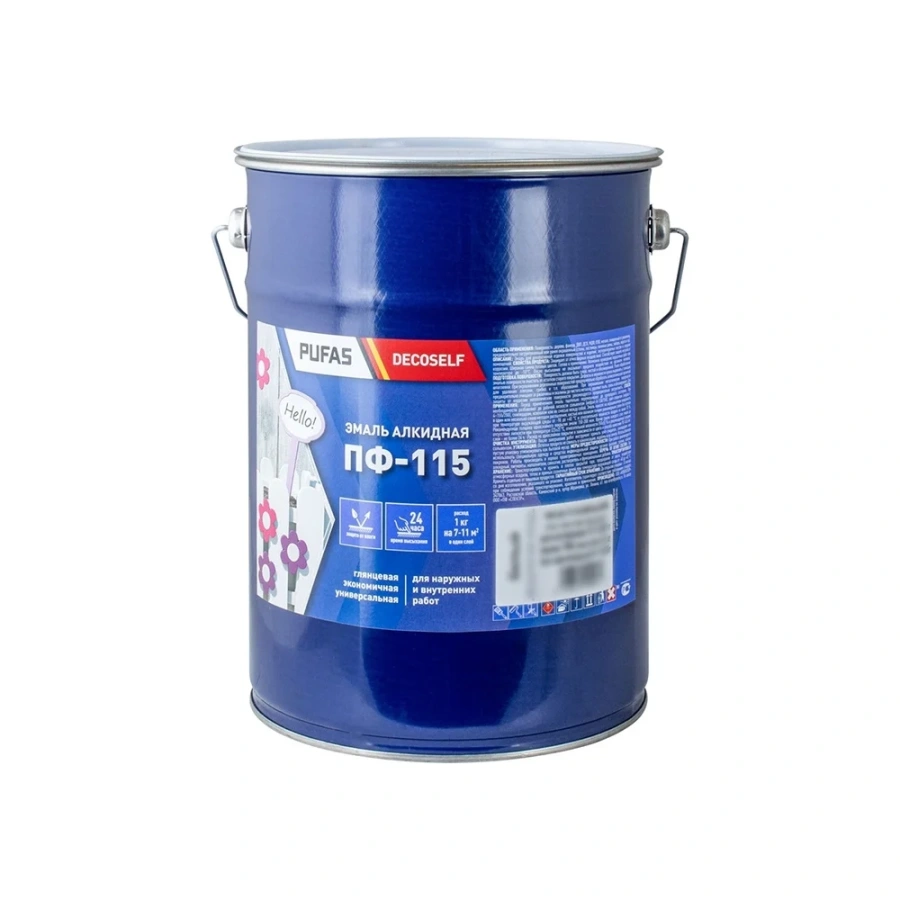 Эмаль Pufas ПФ-115 зеленая Decoself (5кг=3,7л) тов-206016