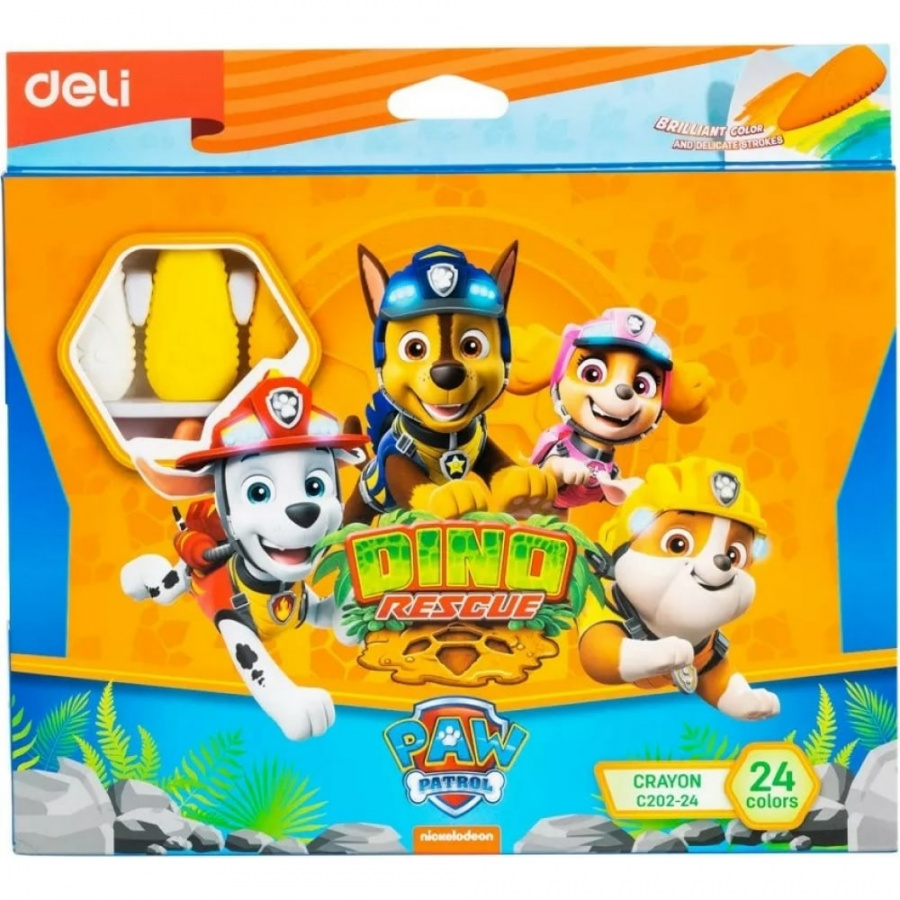 Пластиковые мелки DELI Paw Patrol EC202-24