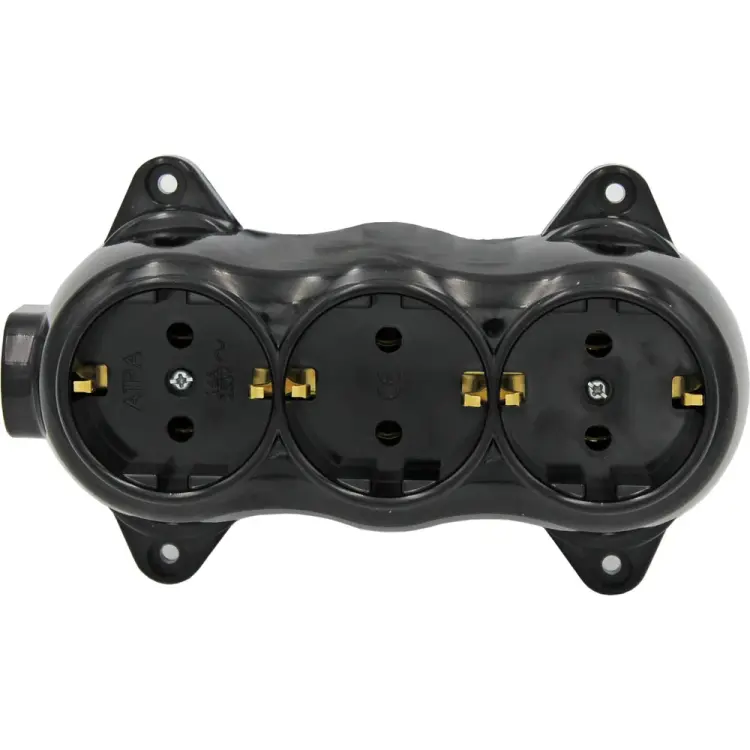 Трехместная розетка SVET РА16-5221 ретро SV0302-0024 Трехместная розетка SVET РА16-5221 ретро SV0302-0024