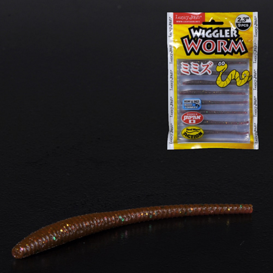 Съедобные искусственные слаги Lucky John LJ Pro Series WIGGLER WORM