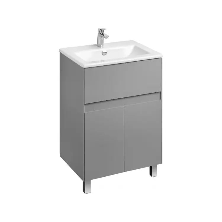 Тумба AQUATON Форест 60 туманный серый, под умывальник Элина 60 00088716 Тумба AQUATON Форест 60 туманный серый, под умывальник Элина 60 00088716