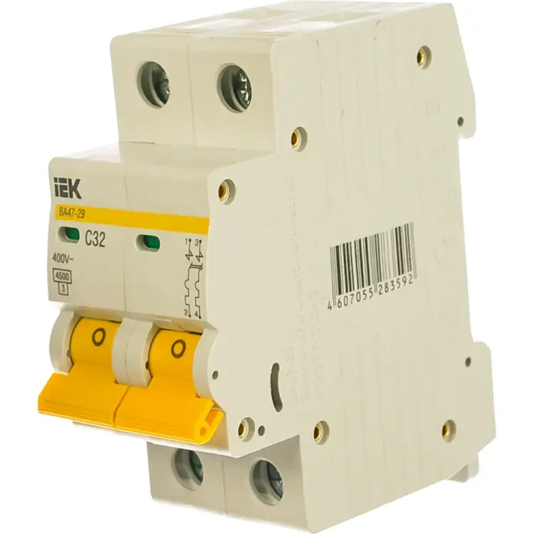 Автомат IEK ВА47-29 2п, 32А, C, 4.5кА MVA20-2-032-C