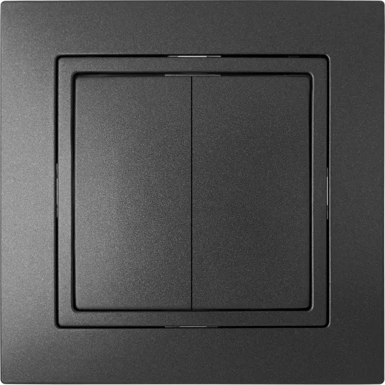 Двухклавишный выключатель BYLECTRICA УЮТ С510-861 графит