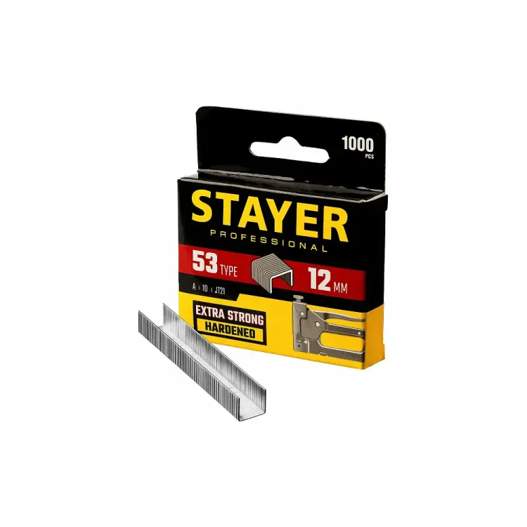 Тонкие скобы для степлера STAYER тип 53 12 мм 1000 шт 3159-12_z02