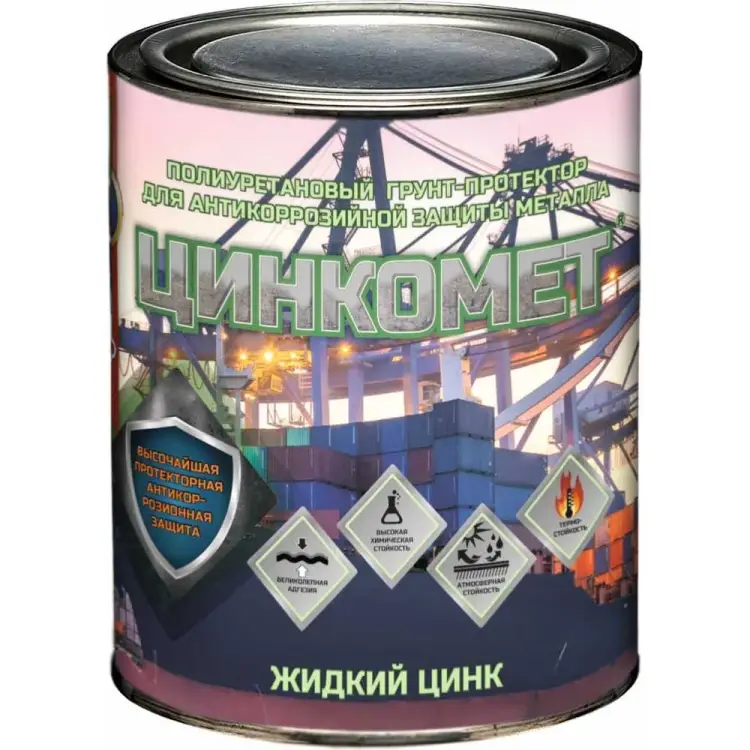 Полиуретановый грунт-протектор для антикоррозионной защиты металла Красковия Цинкомет ER-00004443