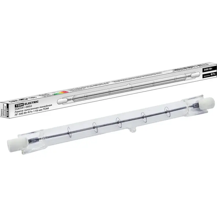 Линейная галогенная лампа TDM ELECTRIC ЛГ-300 Вт-R7s-118 мм SQ0341-0002 Линейная галогенная лампа TDM ELECTRIC ЛГ-300 Вт-R7s-118 мм SQ0341-0002
