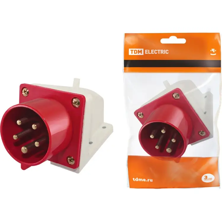 Стационарная вилка TDM ELECTRIC 515 SQ0605-0013 Стационарная вилка TDM ELECTRIC 515 SQ0605-0013