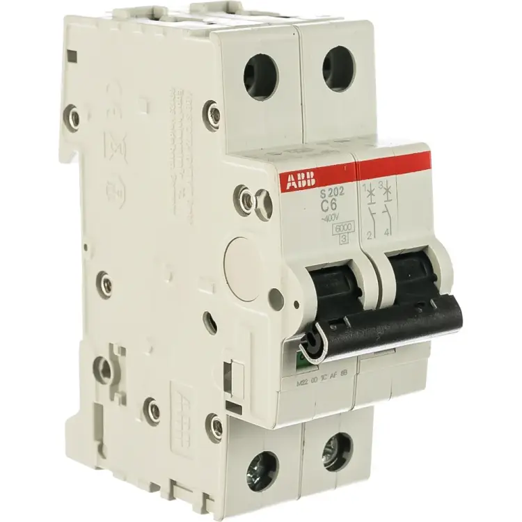Двухполюсной автоматический выключатель ABB S202 2CDS252001R0064