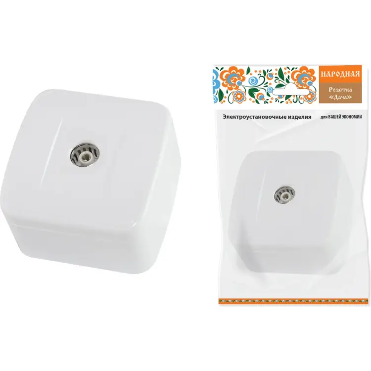 Простая розетка тв TDM ELECTRIC Дача Народная SQ1824-0013