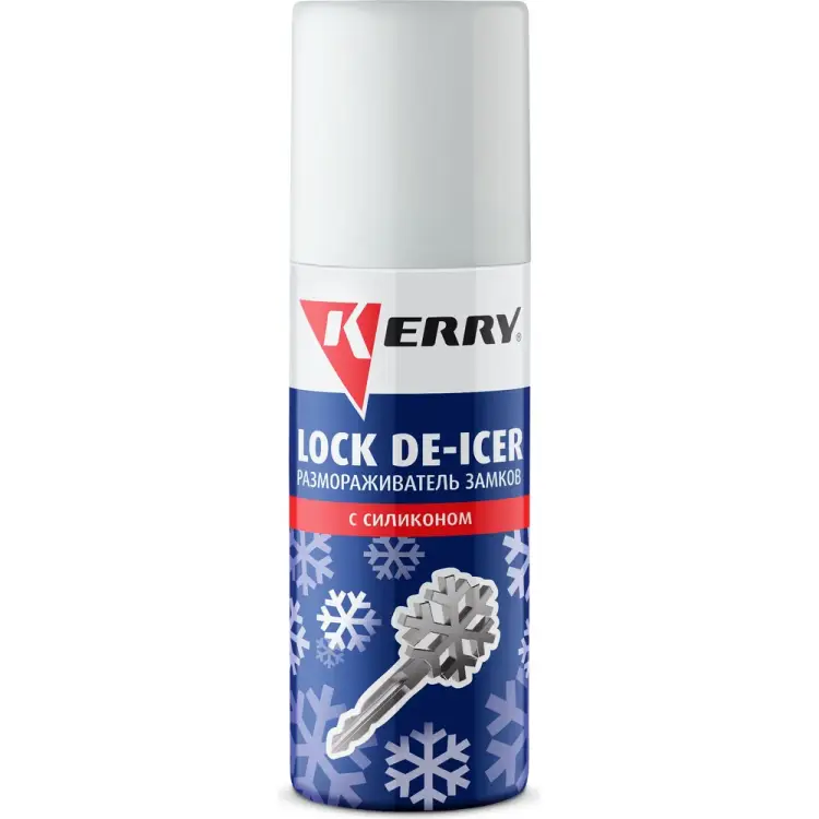 Размораживатель замков KERRY с силиконом, аэрозоль 75 мл KR-983