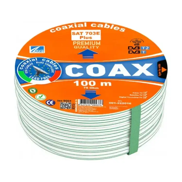 Коаксиальный телевизионный кабель Ripo 001-222016/20 Коаксиальный телевизионный кабель Ripo 001-222016/20