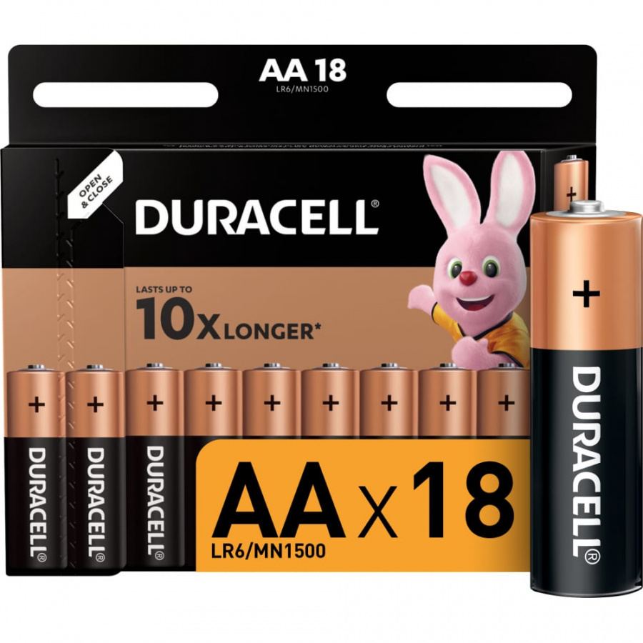 Батарейка Duracell LR6-18BL BASIC