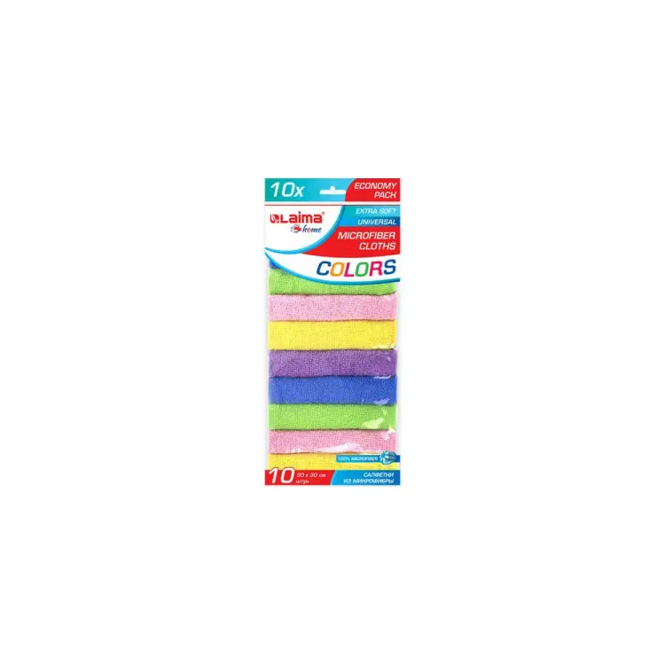 Салфетка LAIMA HOME MULTI COLOUR ECONOMY PACK 10 607794 Салфетка LAIMA HOME MULTI COLOUR ECONOMY PACK 10 607794