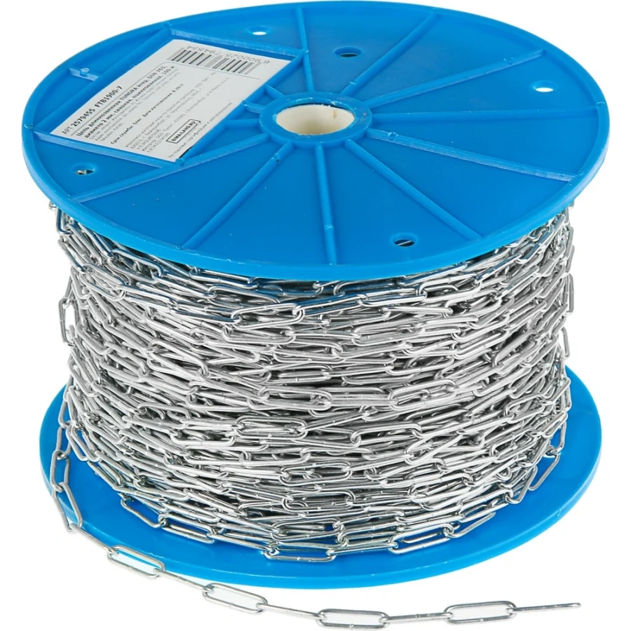 Длиннозвенная сварная оцинкованная цепь ТУНДРА krep