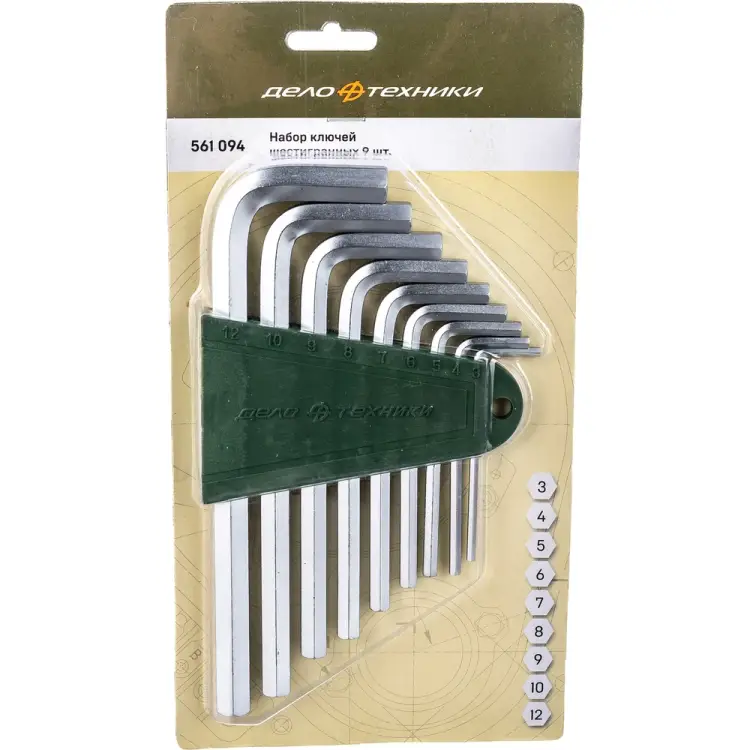 Набор шестигранных ключей Дело Техники ДТ/40 561094 Набор шестигранных ключей Дело Техники ДТ/40 561094