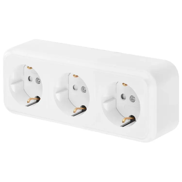 Трехместная розетка BYLECTRICA ПРАЛЕСКА РА16-276