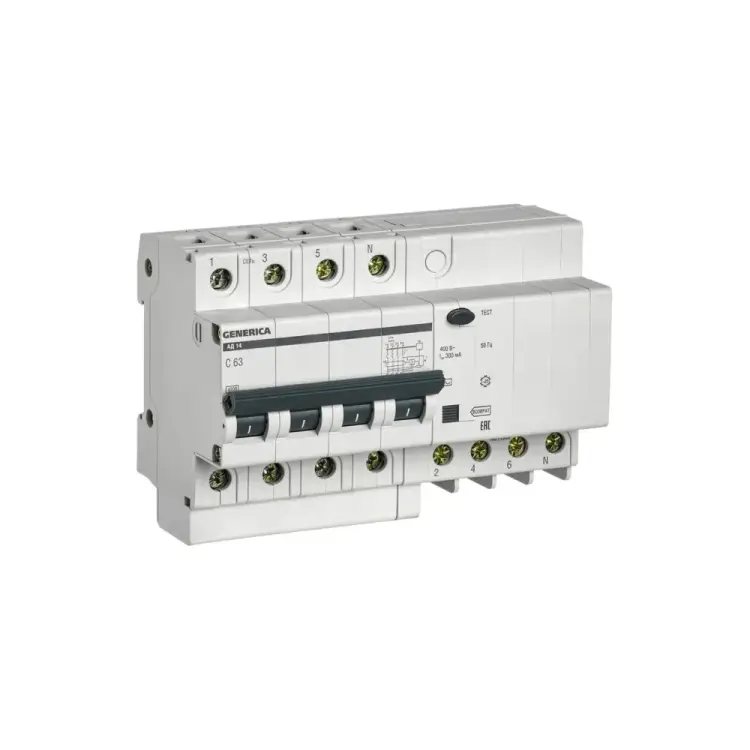 Дифференциальный автомат GENERICA АД14 MAD15-4-063-C-300