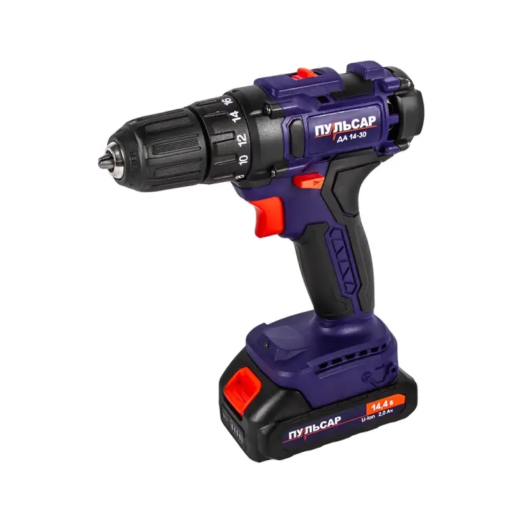 Аккумуляторная безударная дрель Пульсар ДА 14-30 916-950 Аккумуляторная безударная дрель Пульсар ДА 14-30 916-950