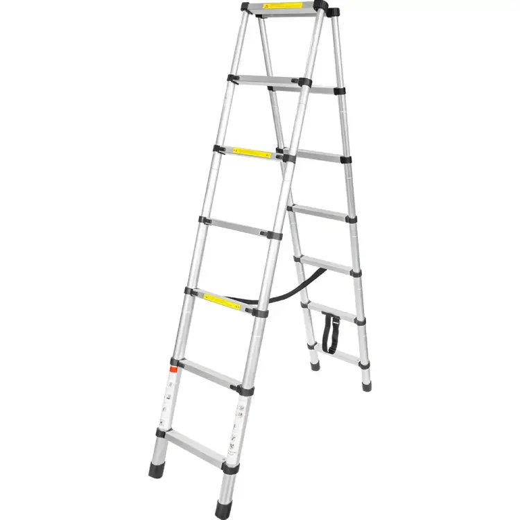 Телескопическая алюминиевая двухсекционная лестница-стремянка Forsage F-UP200-2
