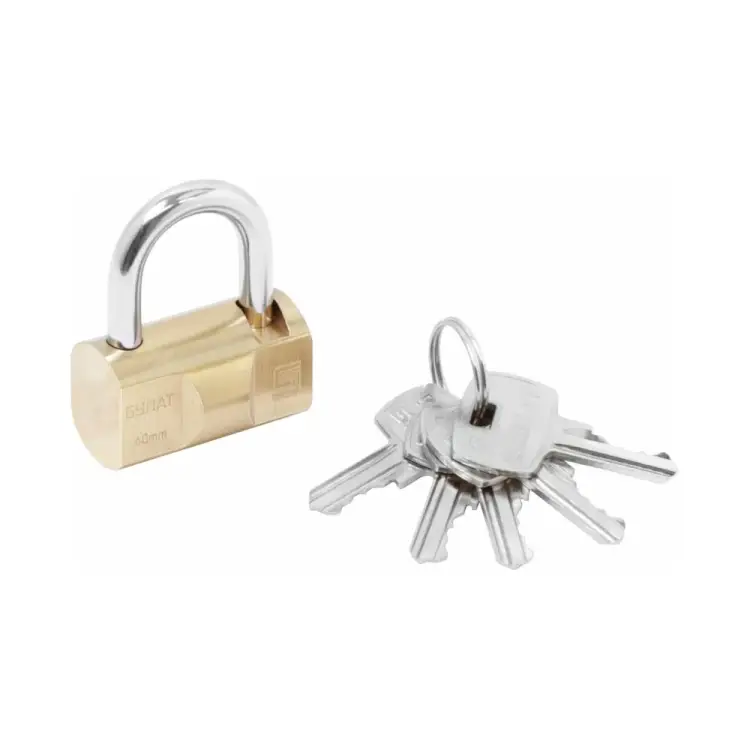 Латунный навесной замок БУЛАТ ВС 1-О40 13643