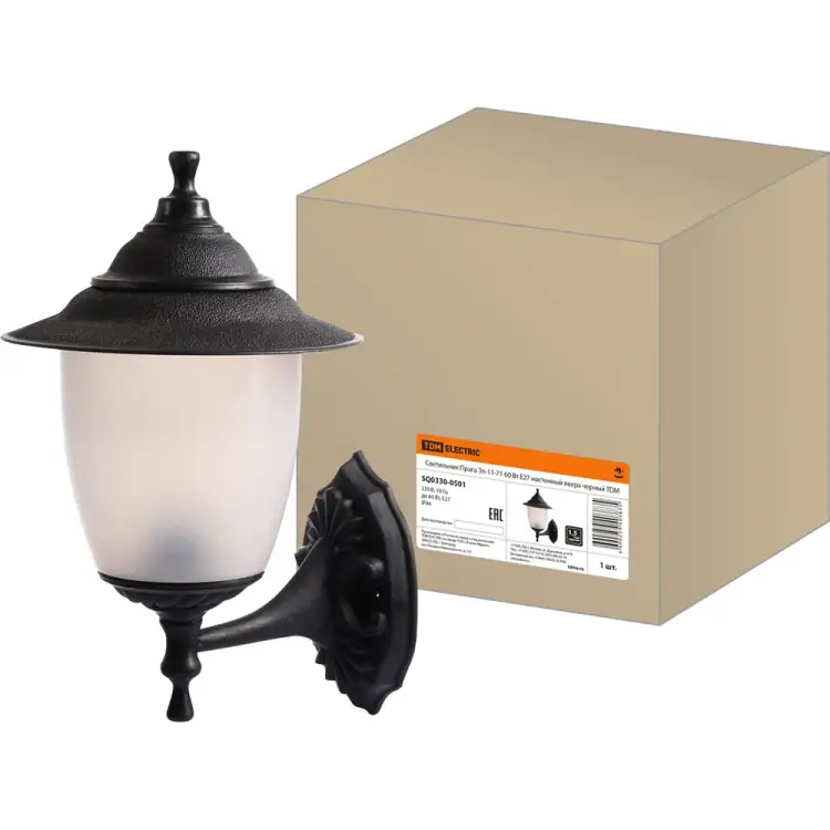 Настенный светильник TDM ELECTRIC Прага Эл-11-71 60 Вт, Е27, вверх, черный SQ0330-0501