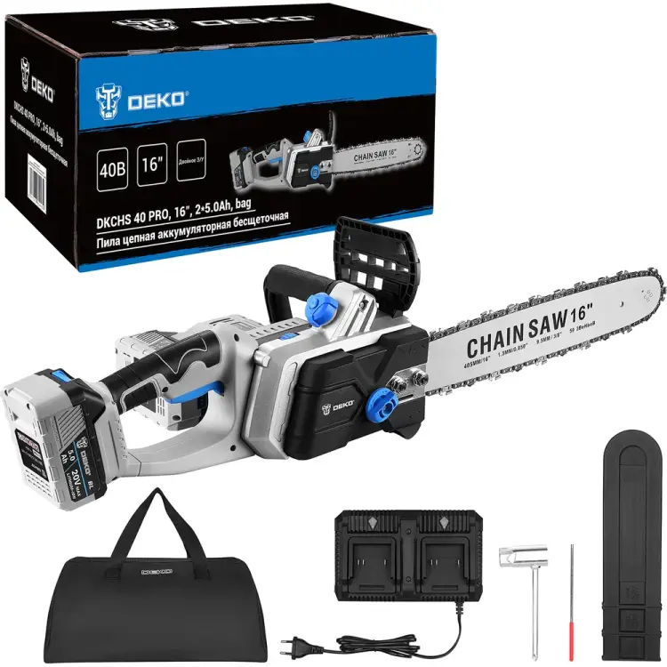 Цепная аккумуляторная пила DEKO DKCHS 40 PRO 085-2019 Цепная аккумуляторная пила DEKO DKCHS 40 PRO 085-2019