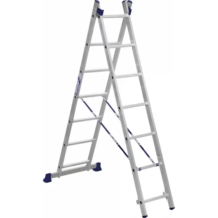 Двухсекционная универсальная алюминиевая двухсекционная лестница Алюмет H2 5207