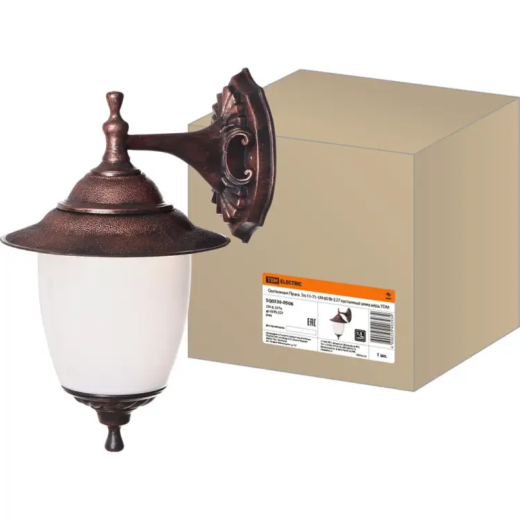 Настенный светильник TDM ELECTRIC Прага Эл-11-71-1М 60 Вт, Е27, вниз, медь SQ0330-0506