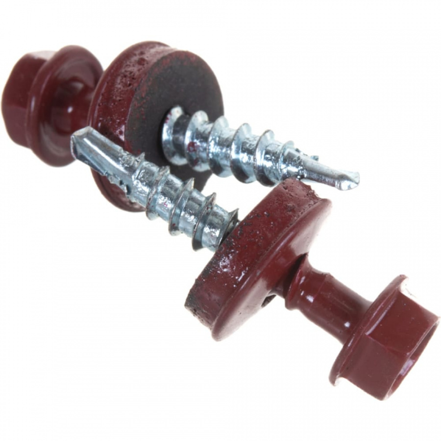 Саморез КР Невский Крепеж 4,8х28 RAL-3011 тёмно-красный (60 шт.)