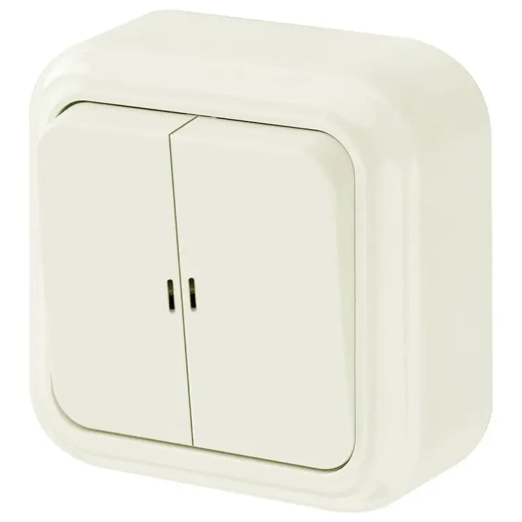 Двухклавишный выключатель BYLECTRICA ПРАЛЕСКА А510-215