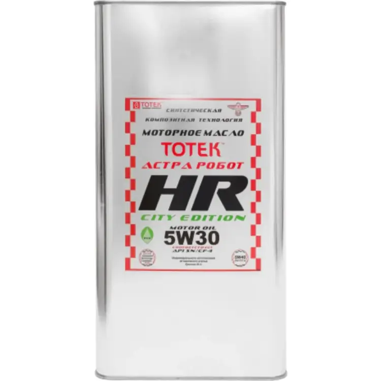 Синтетическое моторное масло ТОТЕК HR-City Edition SAE 5W30 HRCE530005