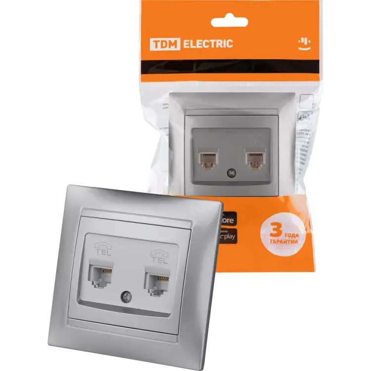 Телефонная розетка TDM ELECTRIC Лама SQ1815-0218