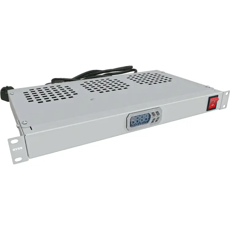 Модуль вентиляторный NTSS крепление на 19 1U, 3 элемента, электронный термоконтроллер, цифровой термодатчик, серый RAL 7035 -F NTSS-FAN3/19T Модуль вентиляторный NTSS крепление на 19 1U, 3 элемента, электронный термоконтроллер, цифровой термодатчик, серый RAL 7035 -F NTSS-FAN3/19T