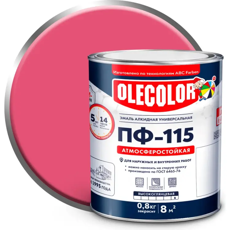 Эмаль Olecolor ПФ-115 4300001792 Эмаль Olecolor ПФ-115 4300001792