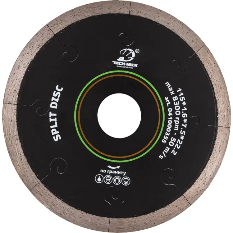 Сплошной алмазный диск по граниту TECH-NICK SPLIT DISC 041000355