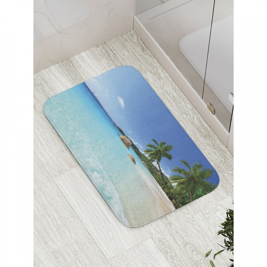 Противоскользящий коврик для ванной, сауны, бассейна JOYARTY Солнечный день на пляже
